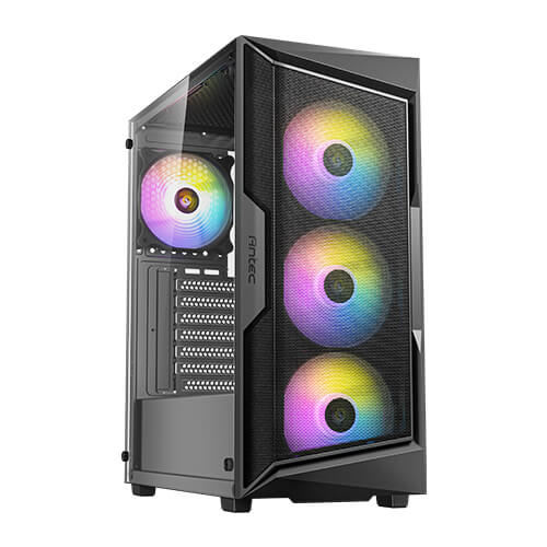 ANTEC AX61 Mid-Tower ATX Gaming Case with Mesh Front Panel, Included Fans( 3 x 120mm ARGB fans in front + 1x 120mm ARGB fan in rear), Tempered Glass Side Panels, 360mm Radiator Support ANTEC AX61 Mid-Tower ATX Gaming Case with Mesh Front Panel, Included Fans( 3 x 120mm ARGB fans in front + 1x 120mm ARGB fan in rear), Tempered Glass Side Panels, 360mm Radiator Support